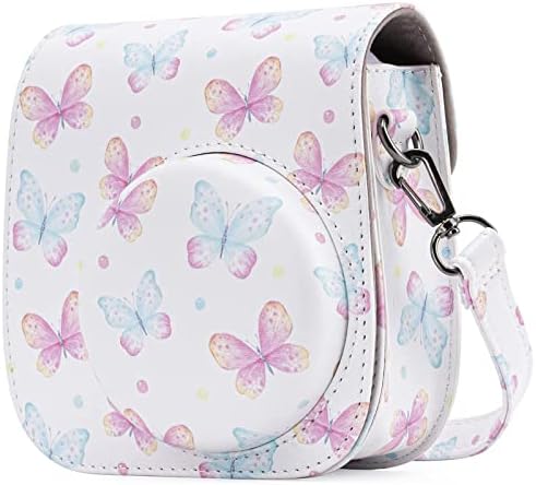 Frankmate Protective Case Compatible with Fujifilm Instax Mini 12 11 9 8 Instant Film Camera with Accessory Pocket and Adjustable Strap