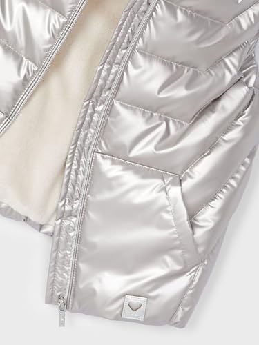 Mayoral Padded Vest for Girls White Gold2