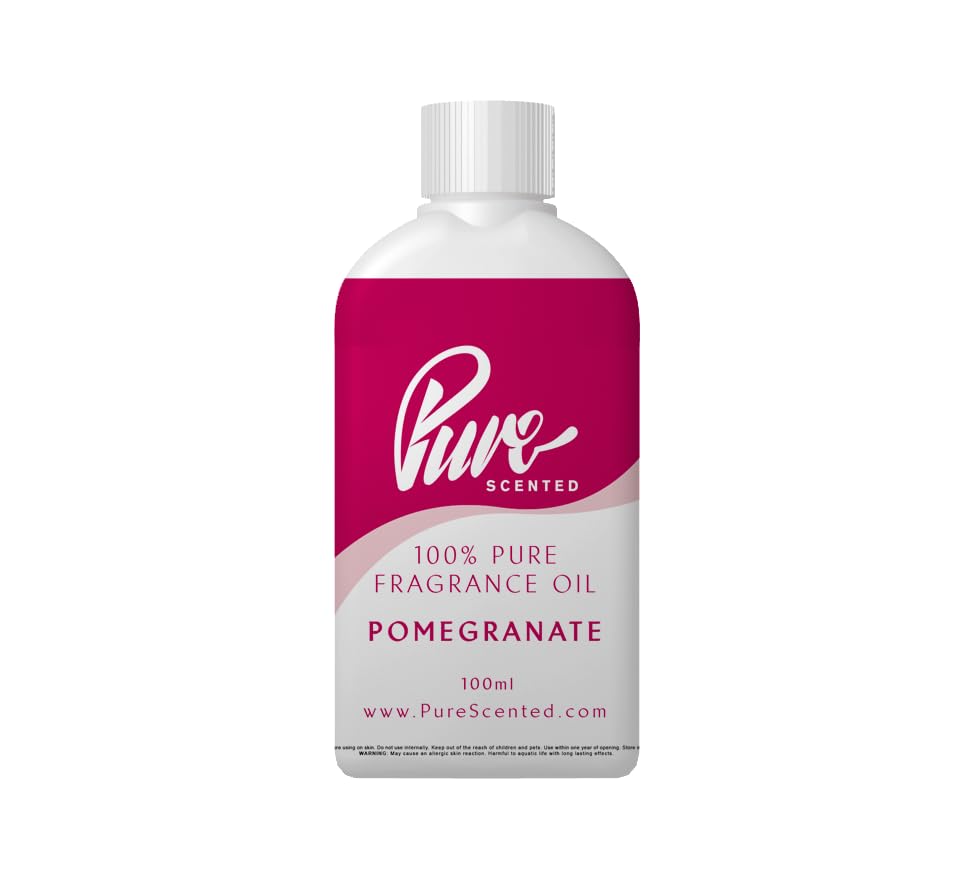 Pomegranate Fragrance Oil - 100ml Suitable for Candles, Wax Melts, Cosmetics, Diffusers, Soap