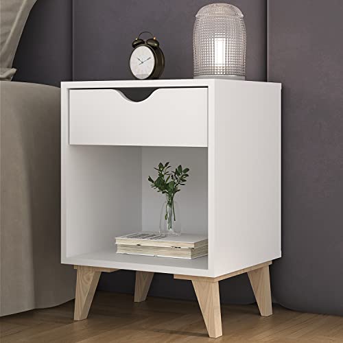 MESA DE CABECEIRA Falkk BILBO 1GAV C/NICHO, Branco
