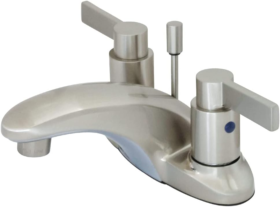 Kingston Brass KB8628NDL Nuvofusion Lavatory Faucet with Brass Pop-Up, Brushed Nickel