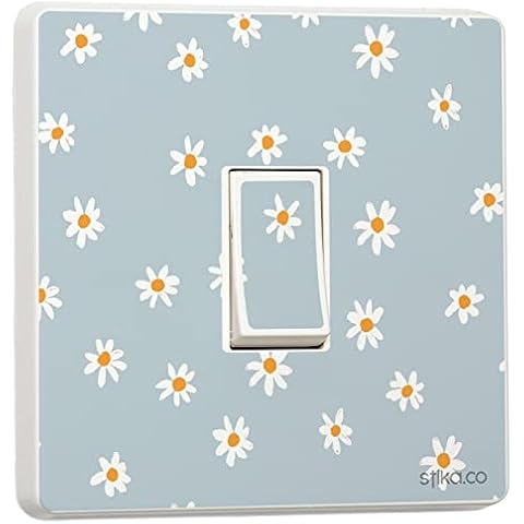 stika.co Pack of 2 Daisy Patterned Blue Background Cover