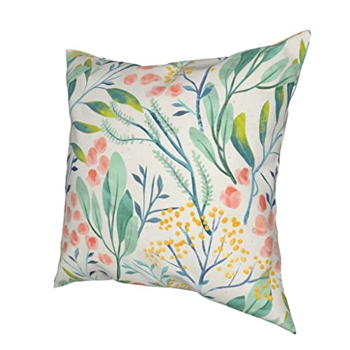 n/a Taie d'oreiller carrée de jardin botanique Cadre à glissière décorative for housse de coussin à domicile (Color : A, Size : 45x45cm)