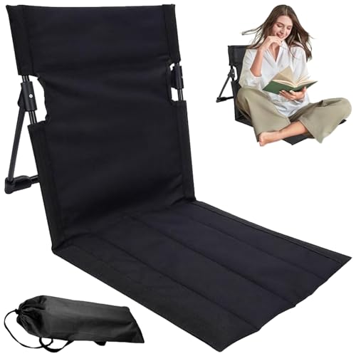 Seutmrou Silla Playa Plegable, Playa con Respaldo, Silla de Camping Plegable con Funda de Transporte para Camping Pesca Barbacoas Senderismo Playa Jardín