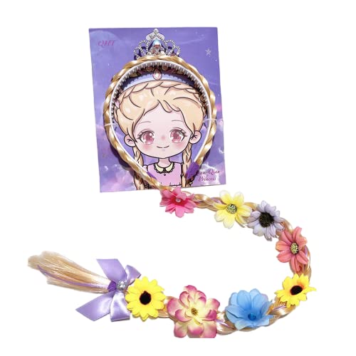 FEIFEI'S BOW Kids Girls Toddlers Blue Elsa Ponytail Hair Ext