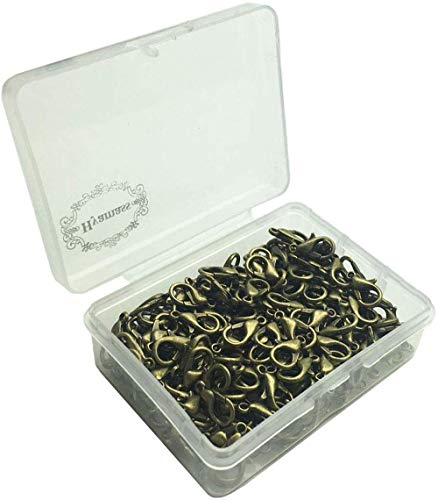 Hyamass 200Pcs Curved Lobster Clasps 8X14Mm Silver Plated Lobster Claw Clasps Diy Jewelry Fastener Hook,Necklace Diy Fasteners(Bronze) #TOP6