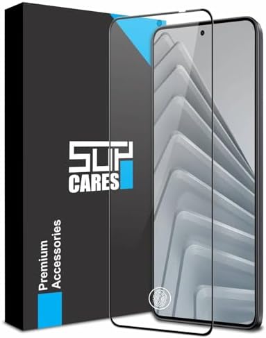 SupCares Tempered Glass for Redmi Note 14 and Redmi Note 14 SE (6.67 Inch) With Installation Kit | 9H Edge to Edge Screen Protector | Black