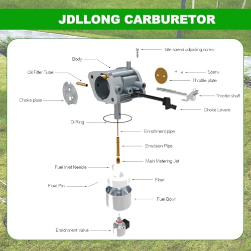 Image of FR691V Carburetor Fit for Kawasaki Specific FR691V FS691V FS651V FR651V 15004-0829 15004-0985 Carb for John Deere X320 X380 X324 for Husqvarna Z254f