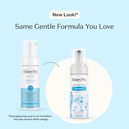 Image of The Honey Pot Company - Sensitive Feminine Wash - Herbal Infused - PH Balanced Plant Based Natural Hygiene Products - 5.51 Fluid Oz (Pack of 2)
