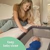 Ingenuity SwaddleMe Beginnings Compac and Foldable Multi-Position Baby Bassinet with Elevated Airflow Technology Mattress, Gray Tweed