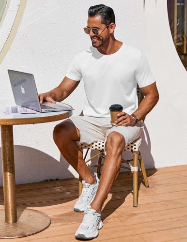 COOFANDY Men's T Shirt Short Sleeve Crew Neck T-Shirt Casual Summer Classic Basic Tee Shirts3