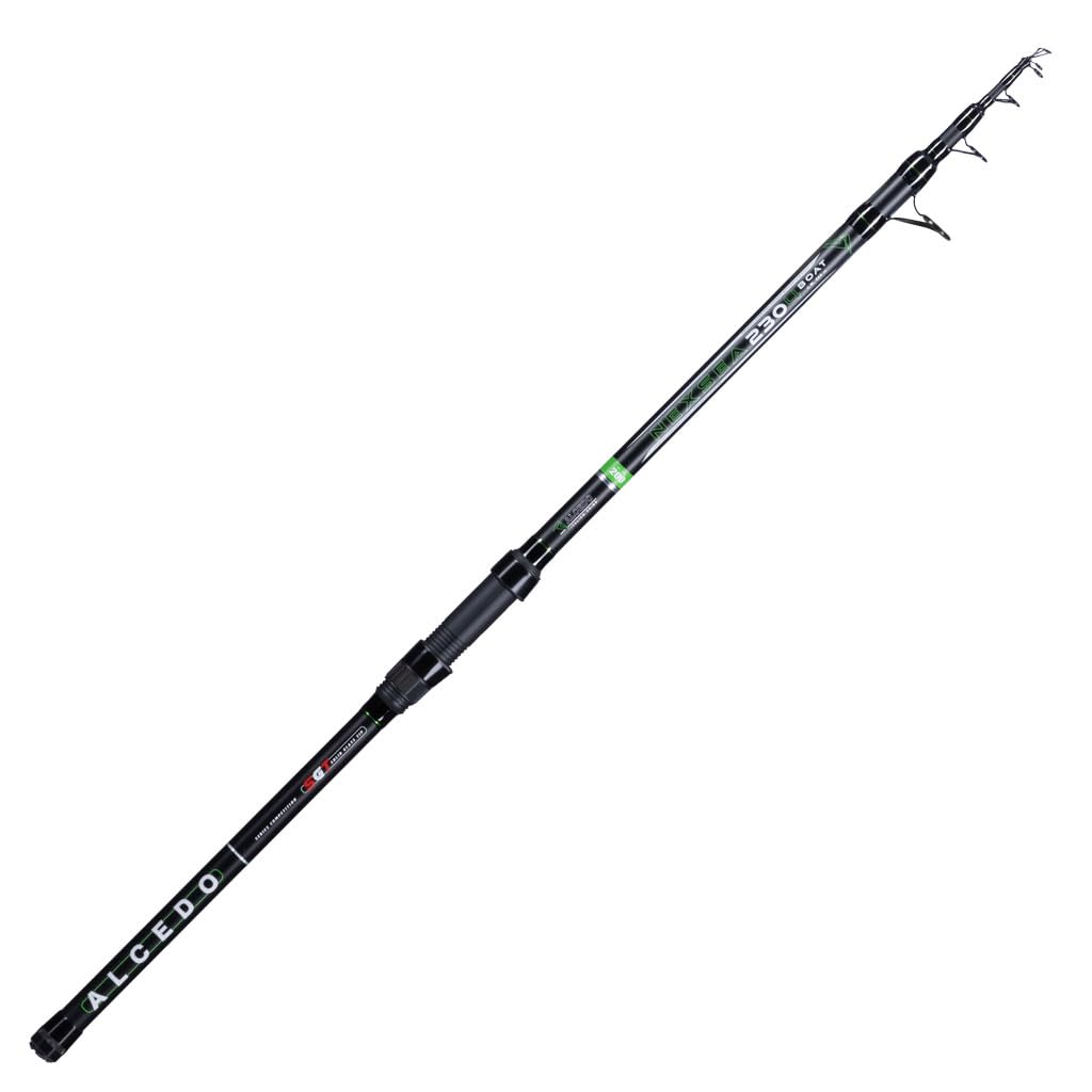 ALCEDO Nexsea Canna Telescopica da Bolentino, Struttura in Composito Alta Resistenza, Potenza fino a 200 g, Cima Sensibile in Fibra di Vetro, Anelli Doppio Ponte.