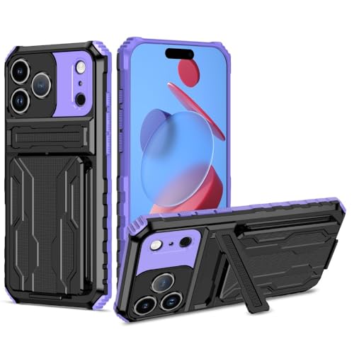 Coque iPhone 16 Plus antichoc rigide silicone avec fente carte violette