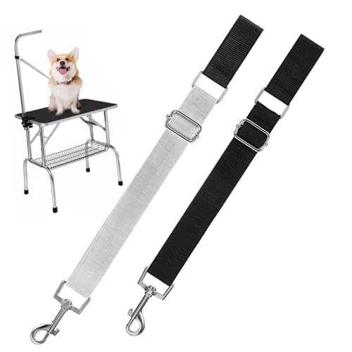ifundom 2pcs Adjustable Dog Grooming Arm Extension Straps Durable Pet Grooming Harness for Enhanced Table Attachment for All Dog