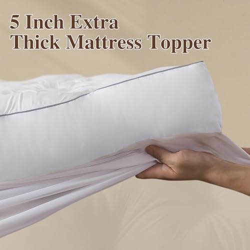 WhatsBedding 5 Inch Memory Foam Mattress Topper (King, 78x80), Deep Pocket