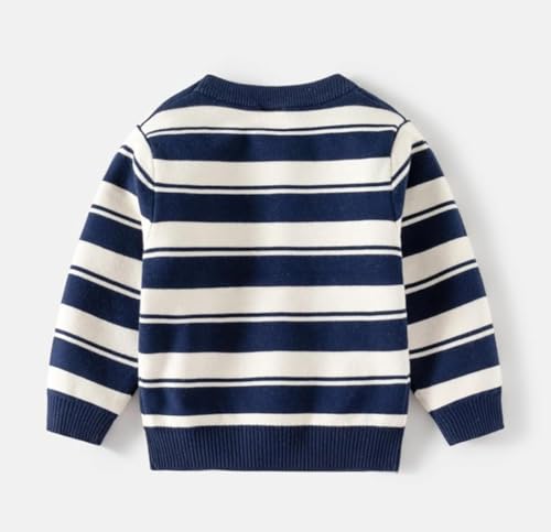 Image of Boys Sweater,Winter Sweater,Full Sleeve Striped Pullover Sweater Round Neck Woolen Topwear Sweatshirt for Girls & Boys (Pack of 1)