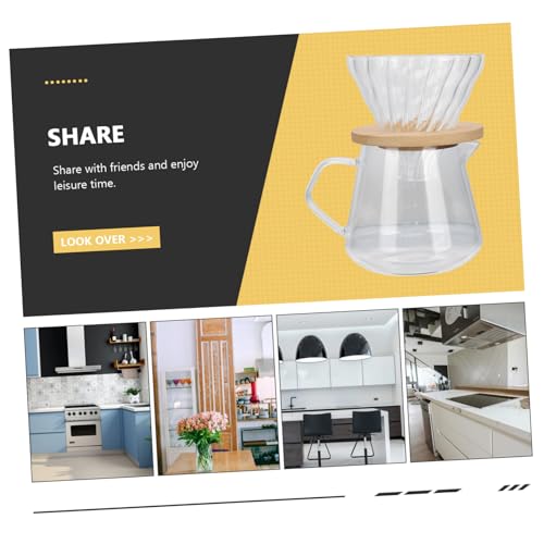 IMIKEYA 2 Conjuntos Despeje Sobre Cafeteira Jarra De Café Expresso Com Tampa Jarra De Bebidas Fornec