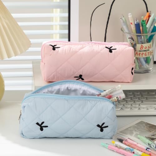 Image of Carry bloom Pencil Pouch Cute Pencil Case for Girls Aesthetic Pencil Bag with Zipper Pen Cases School Supplies Makeup Bag