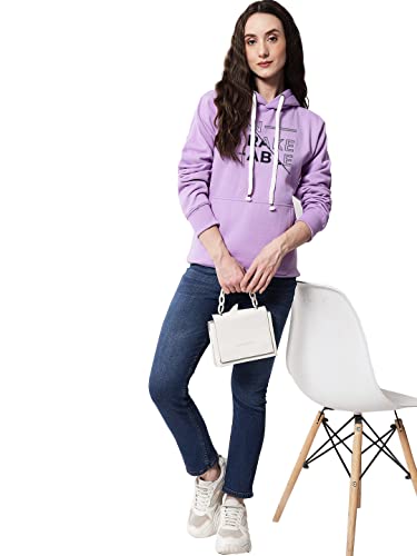 Image of Fflirtygo Women's Hoodie Sweatshirt, Oversized - Purple