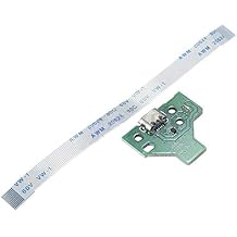 Mustpoint Micro USB Charging Socket Port Circuit Board with 12 Pin Power Flex Ribbon Cable for Sony PlayStation PS4 Controller DualShock 4 JDS-011