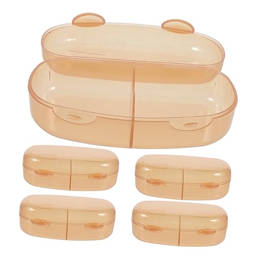 PRETYZOOM 5Pcs Soother Case Convenient Household Pacifier Box with Lids Portable Storage for Pacifiers and Easy to Use Soother Container