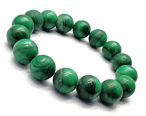 Bracelet en malachite pour méditation et guérison spirituelle par les pierres