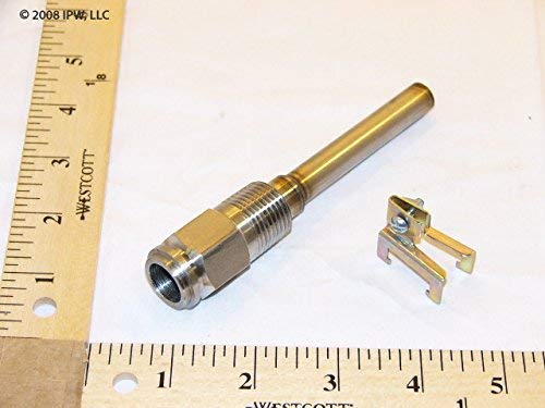 Stainless steel. Bulb size: 3/8 in. x 3 in. (10 mm x 76 mm). Well size: 3 in. (76 mm) Insertion