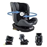 Mobiclinic®, Silla de Coche, ISOFIX, Giro 360º, I-Size ECE R129, Top Tether, Grupo 0/1/2/3, Evolutiva, 0 a 36 kg, Arnés 5 Puntos, 0-12 años, Regulable, Reclinable 3 Posiciones, Pandafix