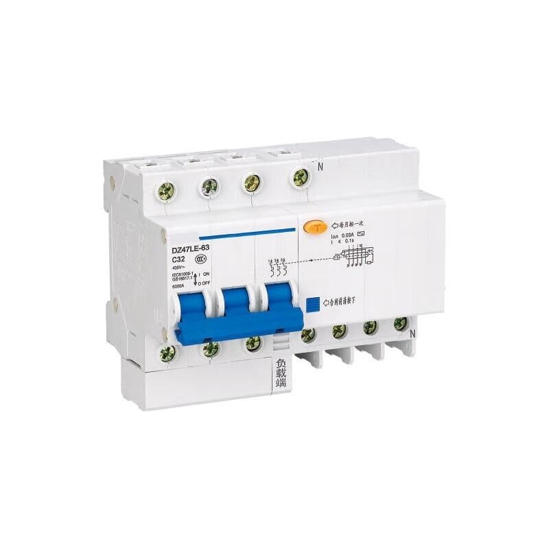 Disyuntor de fugas magnetotérmico DZ47LE-63 3P+N C32 30 mA trifásico