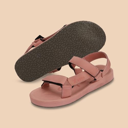 Image of YOHO EVA Sandals for Women | EVA sole | Comfortable cushioned sole with TPR base | Lightweight | Soft skin friendly straps | Adjustable straps | Velcro closure | Vibrant colour options