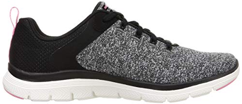 Image of Skechers Women's Flex Appeal 4.0 Sneaker, BKPK=Black Pink, 9.5