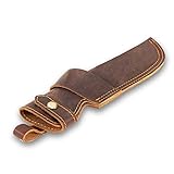 Knife Sheath,Leather Knife Sheath for Belt,Chef Knife Guard,Knife Holster for 5 inch Blade Knife,Knife Holder,Knife Cover Sleeve,EDC Belt Organizer,Sheath for Chef Meat Cleaver,Gifts for Men