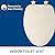 CHURCH 585EC 346 Toilet Seat with Easy Clean & Change Hinge, ELONGATED, Durable Enameled Wood, Biscuit/Linen