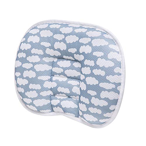 Travesseiro com Tecido Respirável Nuvem Girotondo Baby, Azul, branco