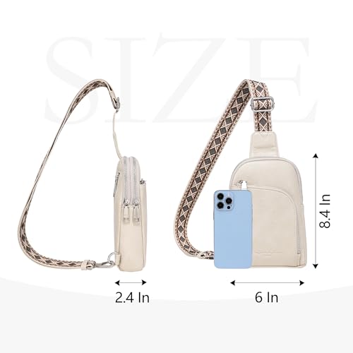 Image of INICAT Travel Sling Bag, Anti Theft Crossbody Bag for Women | RFID Blocking, 8 Card Slots, Back Zippered Pocket, Metal Zippers,Switchable Strap