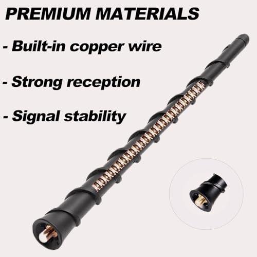 Image of 7 Inch Antenna for 2011-2025 Jeep Cherokee Grand Cherokee Dodge Avenger Liberty Durango Dart Journey Chrysler 200 Fiat 500 OEM 5091100AA 68297936AA 5091100AB