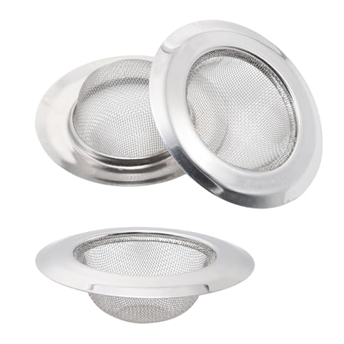 Set de 3 coladores para fregadero de cocina acero inoxidable