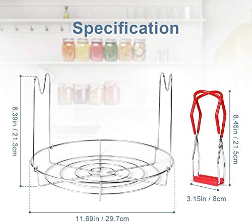 Conjunto de Suporte para Jarro de Conserva Antiderrapante, Pinças de Vidro de Aço Inoxidável - Owfee