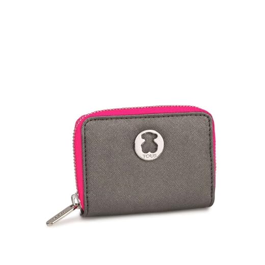Tous Angela Dubai Saf, Monedero para Mujer, Plateado (Tri Plata 495970057), 10x8x2.5 cm (W x H x L)