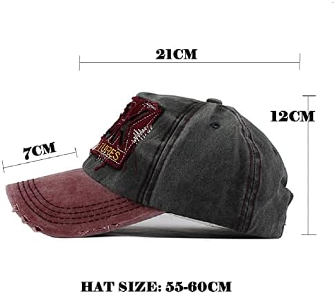 YULOONG Vintage Baseball Cap Embroidery Rock Washed Denim Trucker Cap 100% Cotton Sun Hat for Men Women Adjustable Size