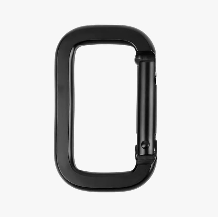 Pack of 2 Black Carabiner Clip Square D-Shape Buckle Carabiners Clasp Spring Gate Lock Snap Hook for Keychain Outdoor Backpack Strap Pendant Camping Tools-picture-36