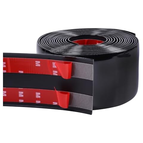 SBWLKJ 2"(50mm) Automotive Trim Molding 32FT Heavy-Duty Car Side Body Molding(Self Adhesive) UV Protected Scratch-Proof Decorative for Truck RV Front and Rear Bumper/Door Sill Protector, Glossy Black Cover