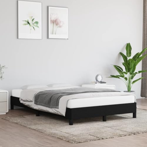 CIOURSTO Cama Tapizada Individual o Doble, Estructura de Madera, Estructura de Cama con Somier y Patas de Apoyo (120x190cm)