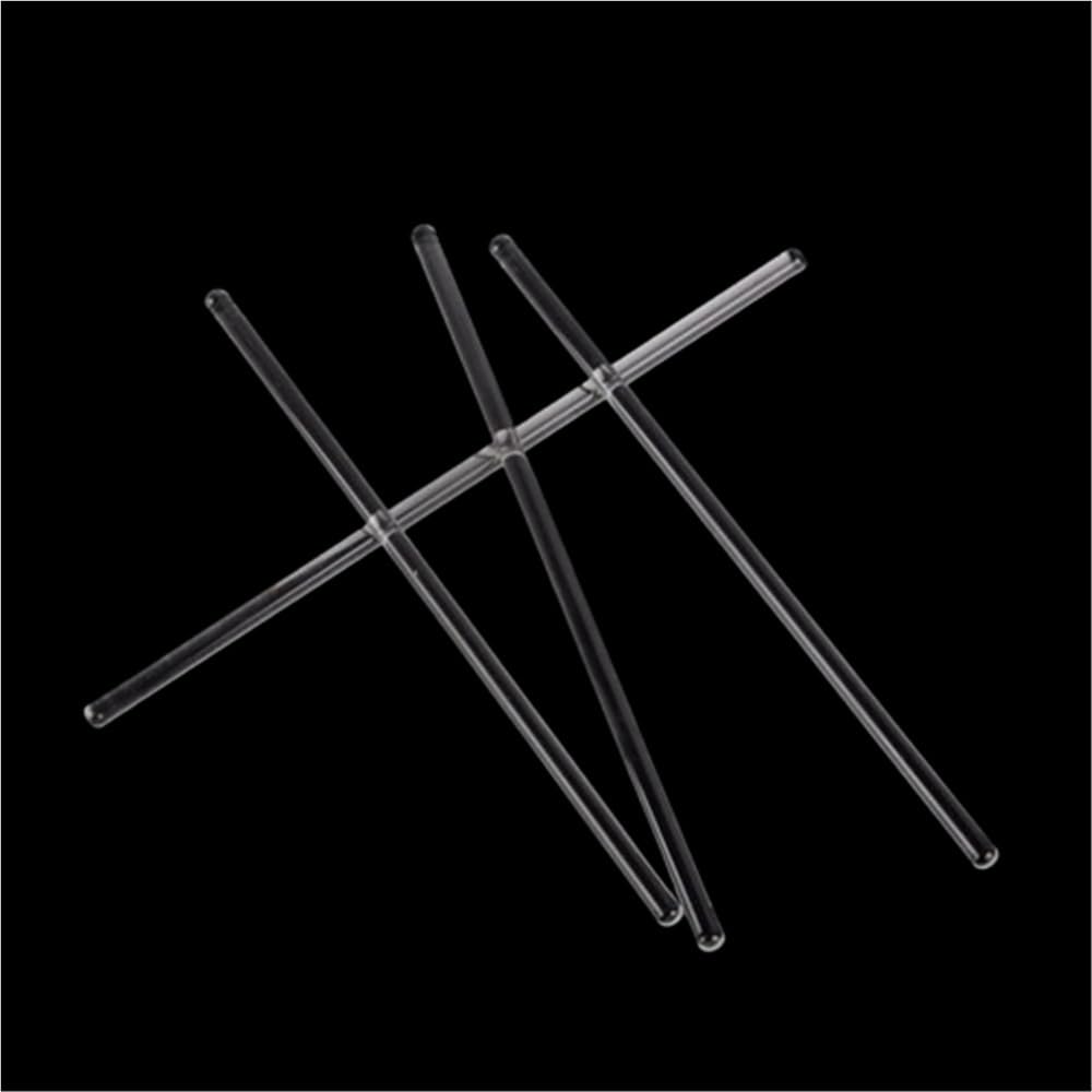 Laxalo One Color 12Pcs Dia 4Mm To 12Mm Laboratory Beaker Glass Stirring Rod, Transparent Borosilicate Glass Diversion Bar, Drain Rods(5X200mm)