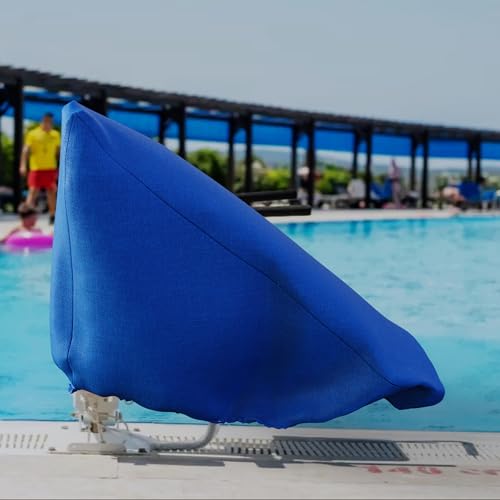 Funda protectora para silla elevadora de piscina azul miniatura 1