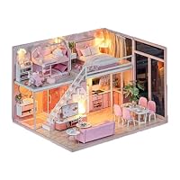 Amazon.co.jp: ピンクハット、ドールハウスミニチュア家具付き、DIY