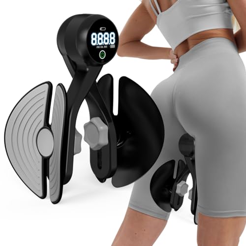 Thigh Master, Inner Thigh Exercise Equipment with Counter Rechargeable, Kegel...