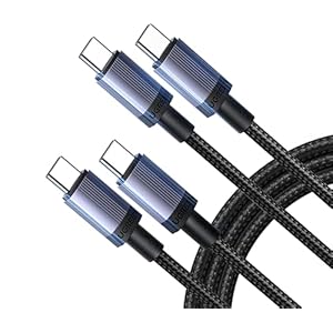 UGREEN Paquete de 2 cables USB C a USB C de 240 W, cable USB C de carga rápida para iPhone 17 Pro Max/16/14, Galaxy S25/S25/S24, Pixel 9/8/7, MacBook Pro/Air, ThinkBook, Dell XPS, iPad Pro/Air, Steam