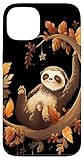 Autumn Sloth Tree Swing Cozy Nature Art