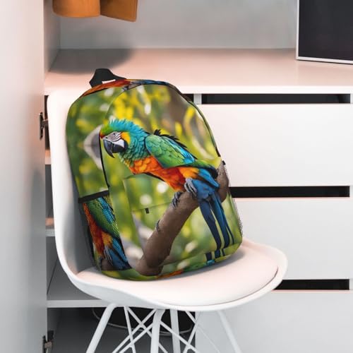 Sac à dos compartiment ordinateur portable au motif plumes colorées